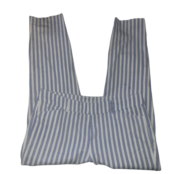 Old Navy Pixie Ankle Blue and White Striped Pants 10 - Picture 2 of 4